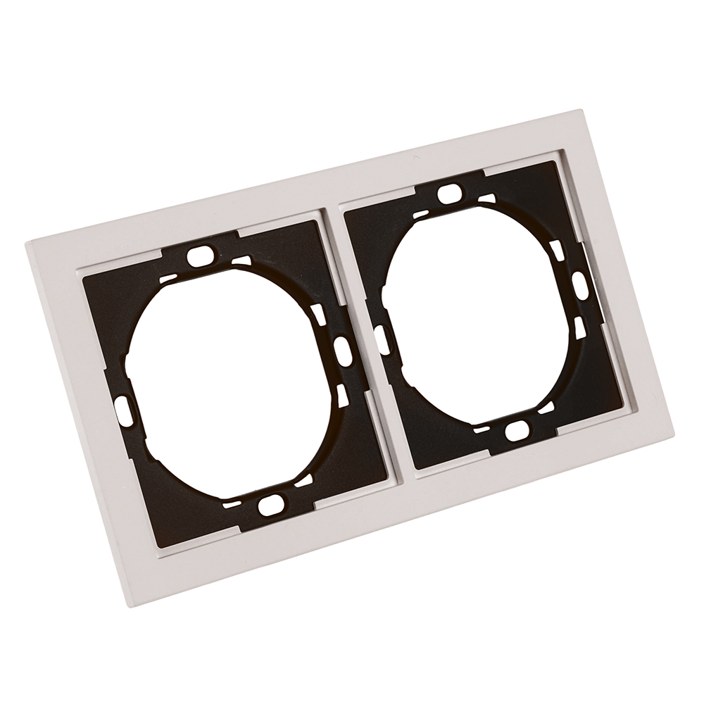 Рамка 2-местная, STEKKER, серия Мия, PFR00-3002-08, пудровый жемчуг от компании Stekker