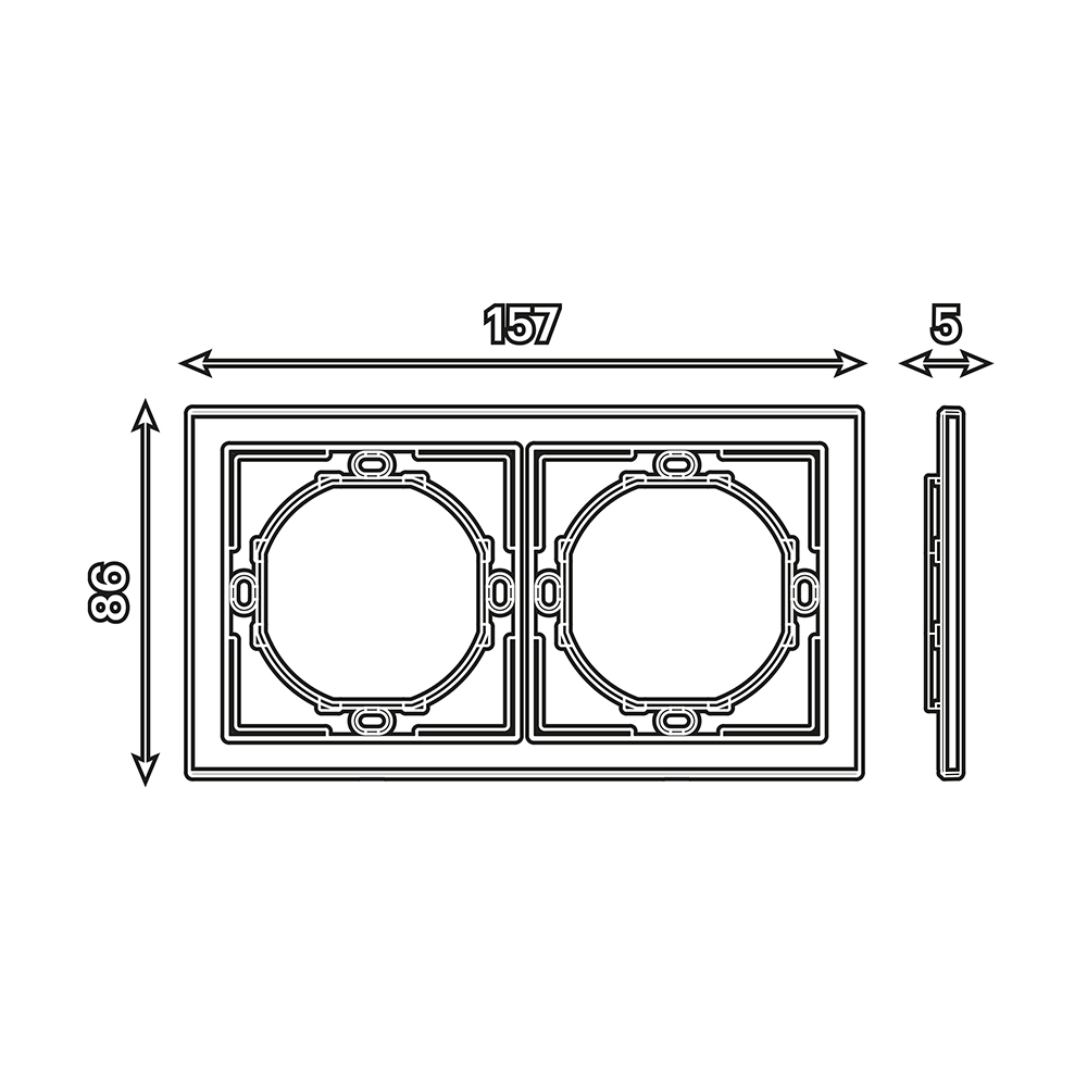 Рамка 2-местная, STEKKER, серия Мия, PFR00-3002-08, пудровый жемчуг от компании Stekker