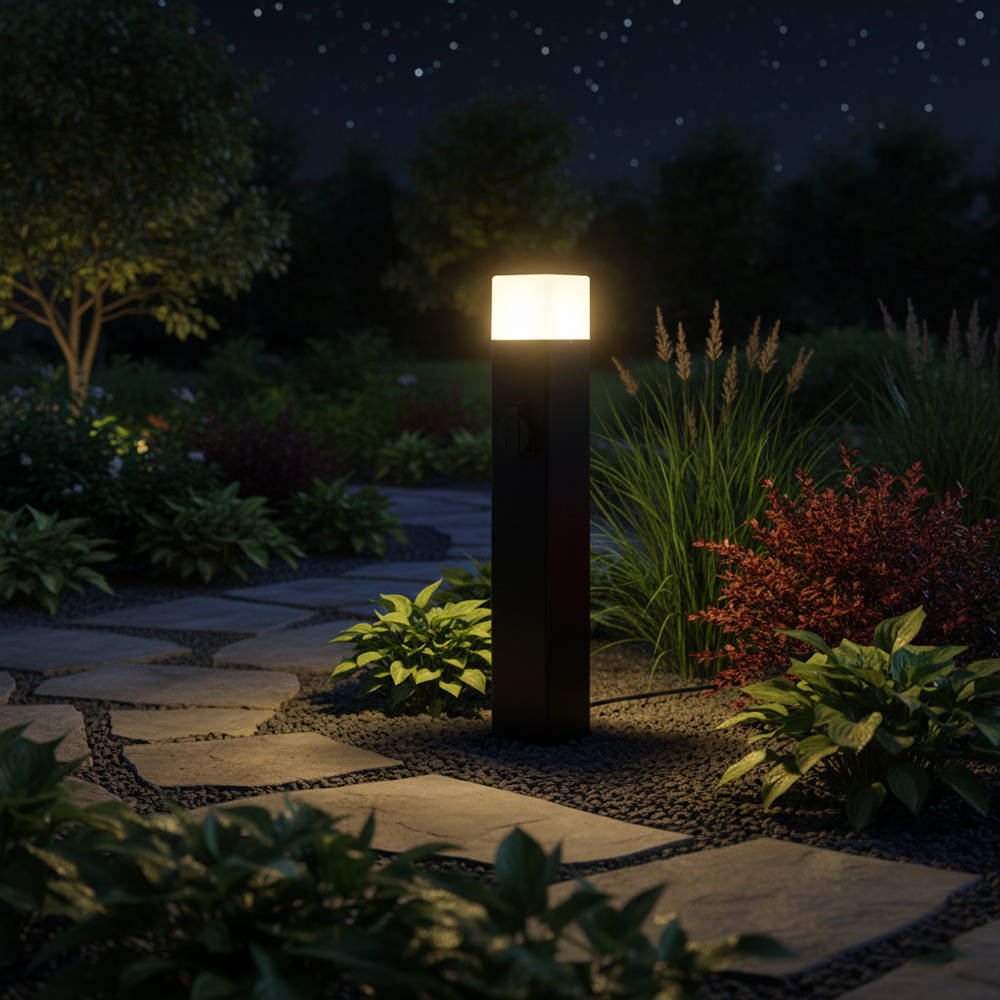 Светильник садово-парковый Feron DH0205, столб,  E27 230V, черный от компании Ферон по цене 