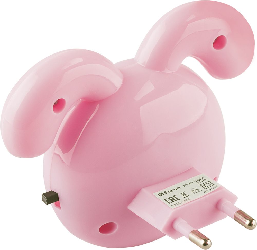 Светильник ночник Feron FN1167 0.5W 220V, розовый от компании Ферон за 