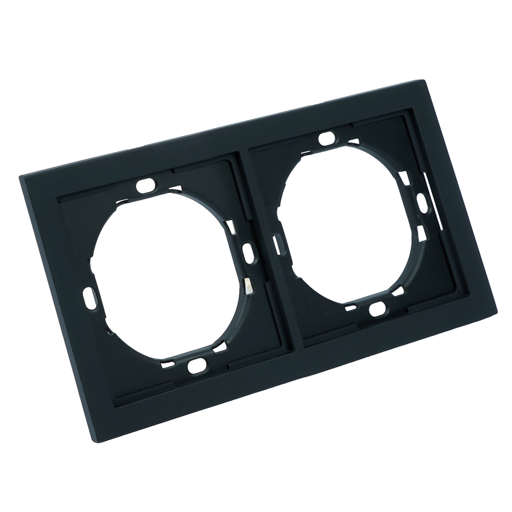 Рамка 2-местная, STEKKER, серия Мия, PFR00-3002-05, черный бархат от компании Stekker