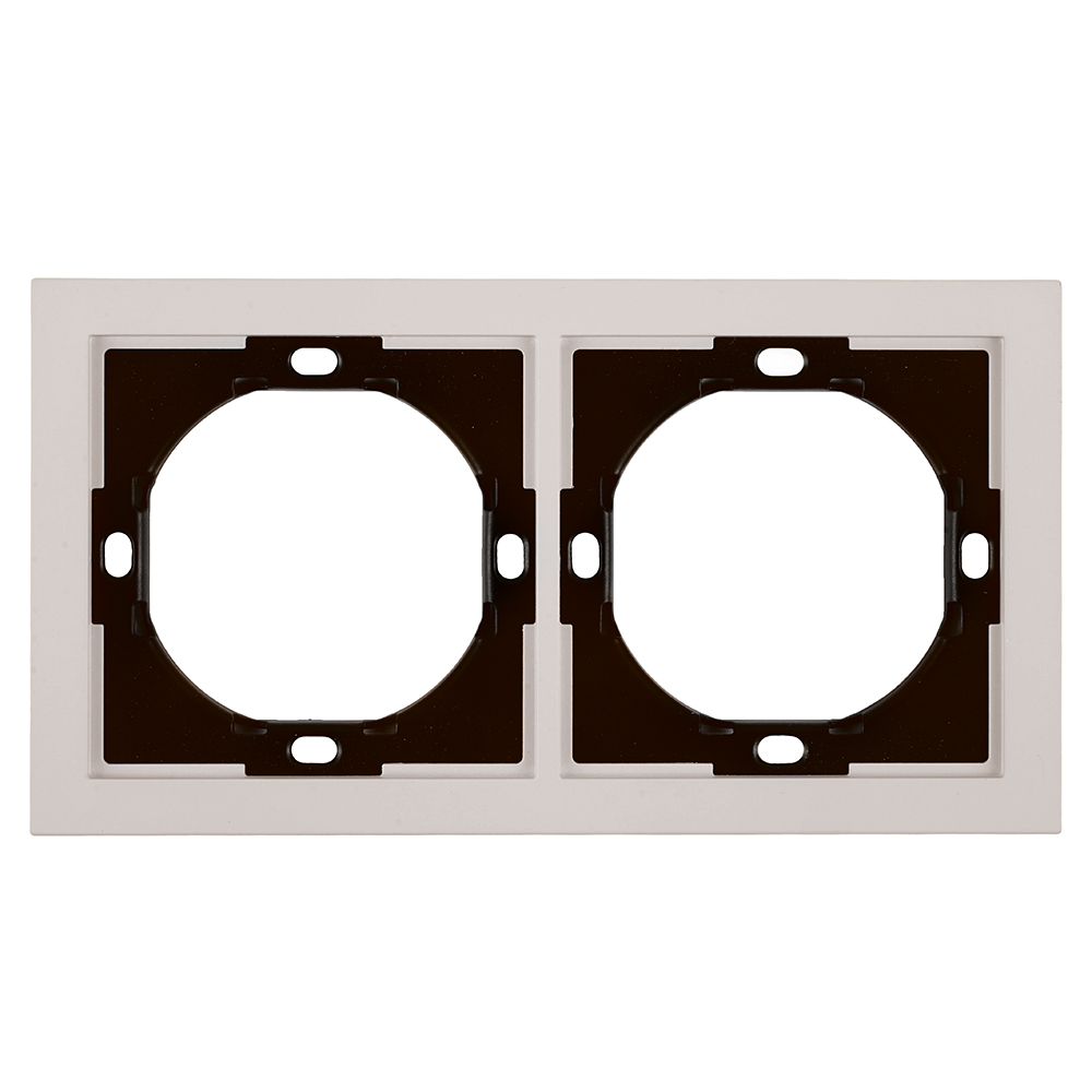 Рамка 2-местная, STEKKER, серия Мия, PFR00-3002-08, пудровый жемчуг от компании Stekker