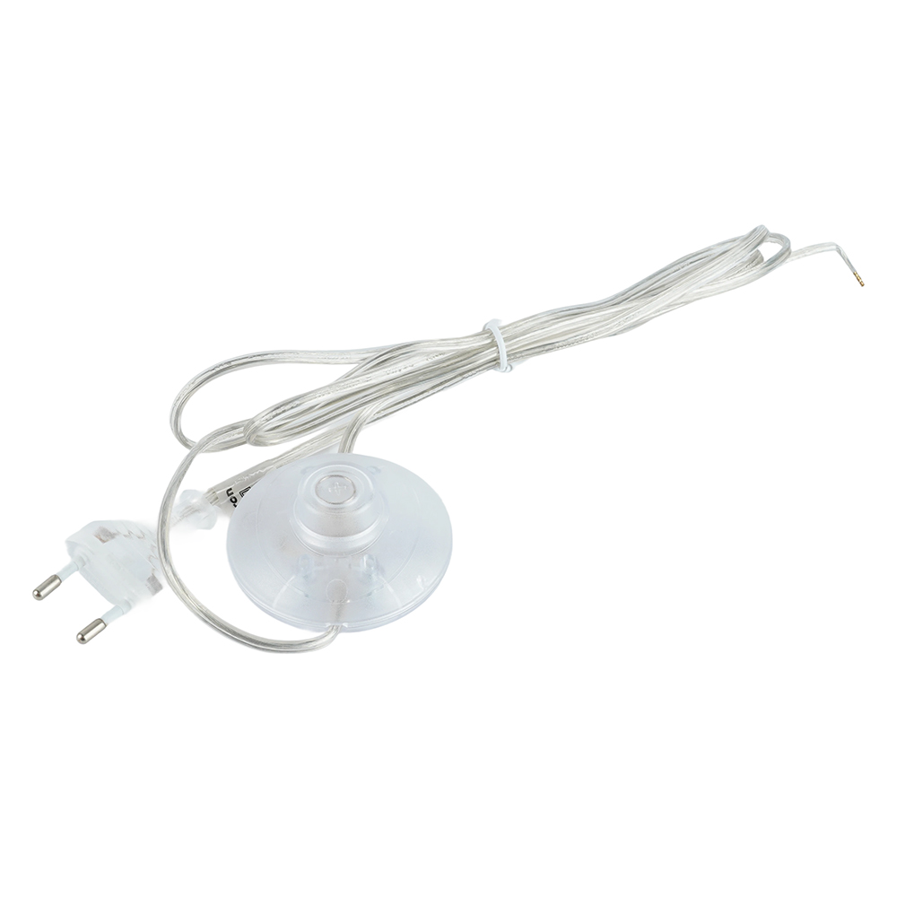 Сетевой шнур (с ножным выключателем)  прозрачный, DM106 от компании Ферон