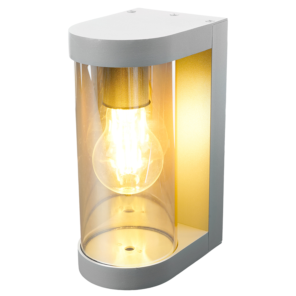 Светильник садово-парковый Feron DH1901, на стену, E27 230V, серый/янтарный от компании Ферон по цене 