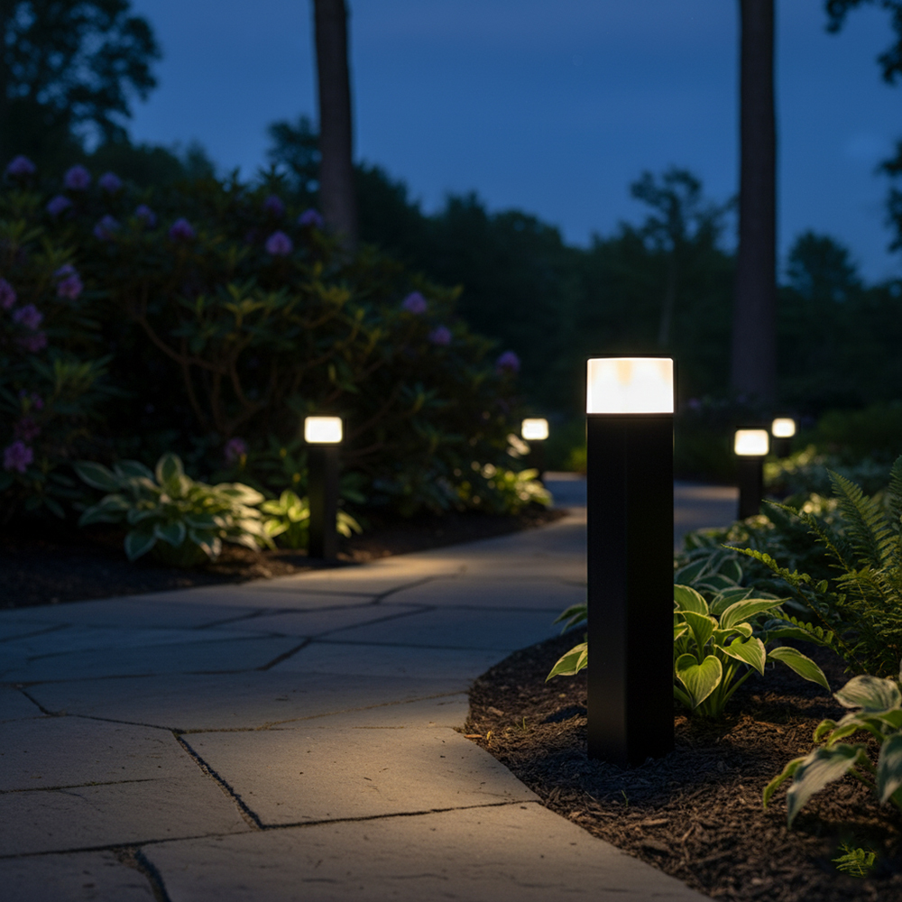 Светильник садово-парковый Feron DH0205, столб,  E27 230V, черный от компании Ферон по цене 