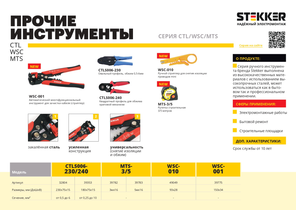 Новинка! Инструмент ручной Stekker