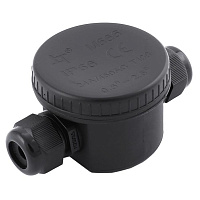 LD544 Коробка распределит. водонепрониц круглая 2 вых. с 3-конт.коннектором, 450V,106х64х46 49232 LD544 Коробка распределит. водонепрониц круглая 2 вых. с 3-конт.коннектором, 450V,106х64х46 49232