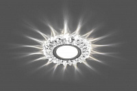 Светильник встраиваемый с белой LED подсветкой Feron CD916 потолочный MR16 G5.3 прозрачный Светильник встраиваемый с белой LED подсветкой Feron CD916 потолочный MR16 G5.3 прозрачный