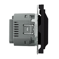 Выключатель карточный (механизм), STEKKER, 250В, 40А, серия Эмили, RSW40-5114-05, черный уголь, soft touch 50700