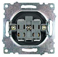 Розетка 1-местная б/з (механизм), STEKKER GLS10-7109-05, 250V, 10А с защитной шторкой, серия Катрин, черный 39609 Розетка 1-местная б/з (механизм), STEKKER GLS10-7109-05, 250V, 10А с защитной шторкой, серия Катрин, черный 39609