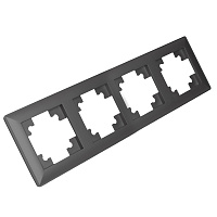 Рамка STEKKER, PFR00-7005-06 5-местная, пластик, серия Катрин, графит 39811 Рамка STEKKER, PFR00-7005-06 5-местная, пластик, серия Катрин, графит 39811