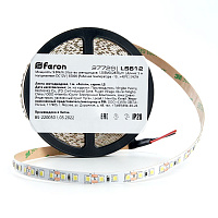 Светодиодная LED лента Feron LS612, 120SMD(2835)/m 9.6W/m 12V 5m 6500К Артикул 27729 Светодиодная LED лента Feron LS612, 120SMD(2835)/m 9.6W/m 12V 5m 6500К Артикул 27729