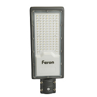 Светодиодный уличный консольный светильник Feron SP3033 100W 6400K 230V, серый 32578 Светодиодный уличный консольный светильник Feron SP3033 100W 6400K 230V, серый 32578