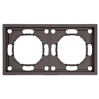 Рамка STEKKER, PFR00-5002-09 2-местная, серия Эмили, антрацит, soft touch 49937