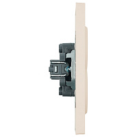 Розетка 2-местная с защитной шторкой, STEKKER,  б/з, 250В, 16А, серия Эмили, RST16-5116-08, кашемир, soft touch 49903