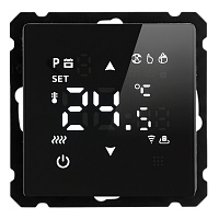 Терморегулятор Wi-Fi (механизм), STEKKER, 250В, 3500Вт, серия Катрин, GLS00-7119-05, черный 50375