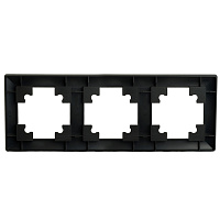 Рамка STEKKER, PFR00-7003-05 3-местная, пластик, серия Катрин, черный 39814 Рамка STEKKER, PFR00-7003-05 3-местная, пластик, серия Катрин, черный 39814