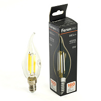 Лампа светодиодная Feron.PRO LB-1216 Свеча на ветру E14 6W 175-265V 4000K 51263 Лампа светодиодная Feron.PRO LB-1216 Свеча на ветру E14 6W 175-265V 4000K 51263