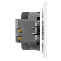 Переключатель 1-клавишный (механизм), STEKKER, 250В, 10A, серия Мия, RSW10-3105-01, белая магнолия 50433