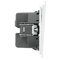 Выключатель 1-клавишный c индикатором (механизм), STEKKER, 250В, 10А, серия Мия, RSW10-3101-01, белая магнолия 50431