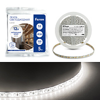 Светодиодная LED лента Feron LS612, 120SMD(2835)/m 9.6W/m 12V 5m 4000К Артикул 41448 Светодиодная LED лента Feron LS612, 120SMD(2835)/m 9.6W/m 12V 5m 4000К Артикул 41448