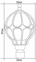 Светильник садово-парковый Feron PL3803  круглый на столб 60W 230V E27, черное золото 11360 Светильник садово-парковый Feron PL3803  круглый на столб 60W 230V E27, черное золото 11360