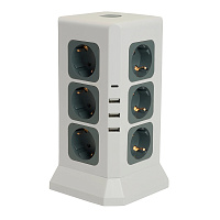Удлинитель 12-местн с/з, 3x1мм2, 1.5 м,250В,16А, 3520Вт 3USB A + 1C 5V 3,4A, белый, серый серия Comfort HM10-61-01 49991 Удлинитель 12-местн с/з, 3x1мм2, 1.5 м,250В,16А, 3520Вт 3USB A + 1C 5V 3,4A, белый, серый серия Comfort HM10-61-01 49991