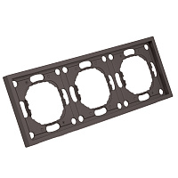 Рамка STEKKER, PFR00-5003-09 3-местная, серия Эмили, антрацит, soft touch 49938