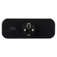 Разветвитель сетевой 3-местный с/з STEKKER ADP16-23-20, 250V, 16A, ABS пластик, черный 50681