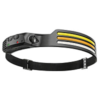 Фонарь налобный FERON TH2316 c аккумулятором 5W, 1200mAh IP44, USB type-C, ABS пластик, резина  52110