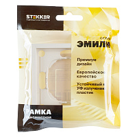 Рамка STEKKER, PFR00-5001-08 1-местная, серия Эмили, кашемир, soft touch 49910