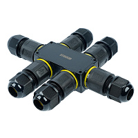 Соединитель-коннектор для проводов S 3-контактный LD559 STEKKER, водонепрониц. пружинный контакт 50561