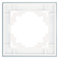 Рамка 1-местная, стекло, STEKKER, GFR00-7001-01, серия Катрин, белый 39517