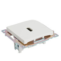 Розетка HDMI 2.1, Type A  (механизм), STEKKER GLS00-7118-01, серия Катрин, белый 50058 Розетка HDMI 2.1, Type A  (механизм), STEKKER GLS00-7118-01, серия Катрин, белый 50058