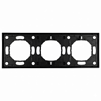 Рамка STEKKER, PFR00-5003-05 3-местная, серия Эмили, черный уголь, soft touch 49860