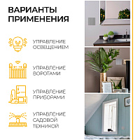 Выключатель беспроводной FERON TM83, 7мВт, IP20, трехклавишный, серебро 41721 Выключатель беспроводной FERON TM83, 7мВт, IP20, трехклавишный, серебро 41721