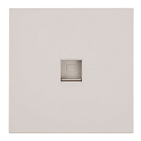 Розетка компьютерная 1-местная RJ-45 (механизм), STEKKER, серия Мия, RST00-3117-08, пудровый жемчуг 50480