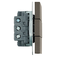 Выключатель 3-клавишный (механизм), STEKKER, 250В, 10А, серия Эмили, RSW10-5108-09, антрацит, soft touch 49922