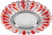 Светильник встраиваемый с белой LED подсветкой Feron CD902 потолочный MR16 G5.3 прозрачный-красный Светильник встраиваемый с белой LED подсветкой Feron CD902 потолочный MR16 G5.3 прозрачный-красный
