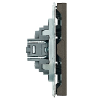 Заглушка (механизм), STEKKER, серия Эмили, RST00-5116-09, антрацит, soft touch 49935