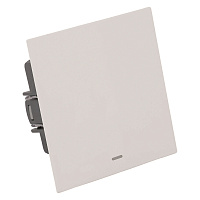 Выключатель 1-клавишный c индикатором (механизм), STEKKER, 250В, 10А, серия Мия, RSW10-3101-08, пудровый жемчуг 50475