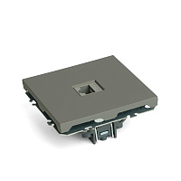 Розетка компьютерная 1-местная RJ-45 (механизм), STEKKER, серия Эмили, RST00-5117-10, платиново-серый, soft touch 49951 Розетка компьютерная 1-местная RJ-45 (механизм), STEKKER, серия Эмили, RST00-5117-10, платиново-серый, soft touch 49951