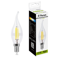 Лампа светодиодная Feron LB-74 Свеча на ветру E14 9W 230V 4000K 25962 Лампа светодиодная Feron LB-74 Свеча на ветру E14 9W 230V 4000K 25962