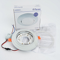Светильник встраиваемый с белой LED подсветкой Feron CD5023 потолочный GX53 без лампы, матовый 40522 Светильник встраиваемый с белой LED подсветкой Feron CD5023 потолочный GX53 без лампы, матовый 40522