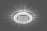 Светильник встраиваемый с белой LED подсветкой Feron CD4027 потолочный GX53 без лампы прозрачный 29541 Светильник встраиваемый с белой LED подсветкой Feron CD4027 потолочный GX53 без лампы прозрачный 29541