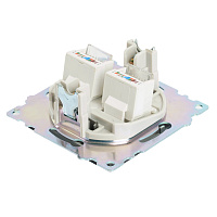 Розетка компьютерная 2-местная RJ-45 (механизм) STEKKER GLS00-7109-06 , серия Катрин, графит 50008 Розетка компьютерная 2-местная RJ-45 (механизм) STEKKER GLS00-7109-06 , серия Катрин, графит 50008