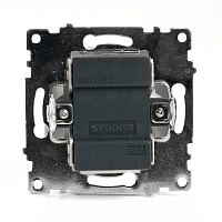 Переключатель 1-клавишный (механизм), STEKKER GLS10-7105-01, 250V, 10А, серия Катрин, белый 39572 Переключатель 1-клавишный (механизм), STEKKER GLS10-7105-01, 250V, 10А, серия Катрин, белый 39572