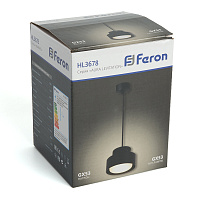 Светильник потолочный Feron HL3678 Barrel AURA levitation 12W, 230V, GX53, чёрный, на подвесе 1,7 м 48409 Светильник потолочный Feron HL3678 Barrel AURA levitation 12W, 230V, GX53, чёрный, на подвесе 1,7 м 48409