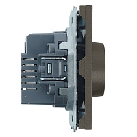 Выключатель диммирующий (механизм), STEKKER, 250В, 500W, серия Эмили, RSW10-5106-09, антрацит, soft touch 49920