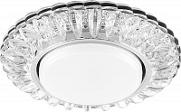 Светильник встраиваемый с белой LED подсветкой Feron CD4026 потолочный GX53 без лампы прозрачный 29540 Светильник встраиваемый с белой LED подсветкой Feron CD4026 потолочный GX53 без лампы прозрачный 29540